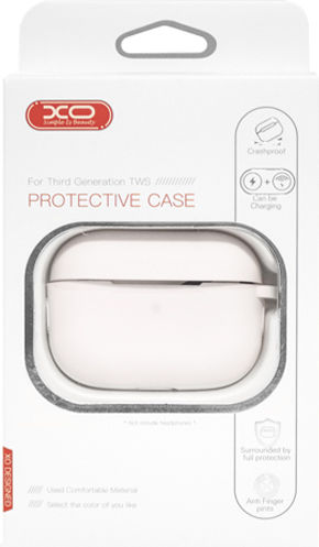 XO Case Hülle Silikon mit Haken in Rosa Farbe für Apple AirPods Pro