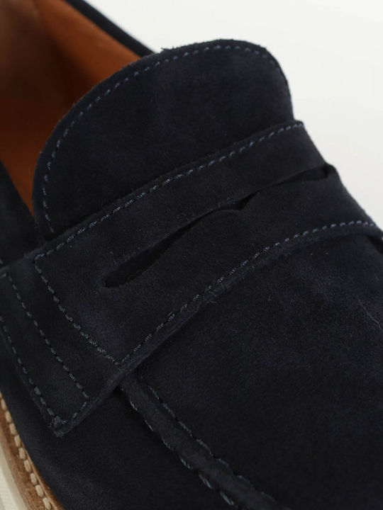 Suede Ανδρικά Loafers σε Μπλε Χρώμα
