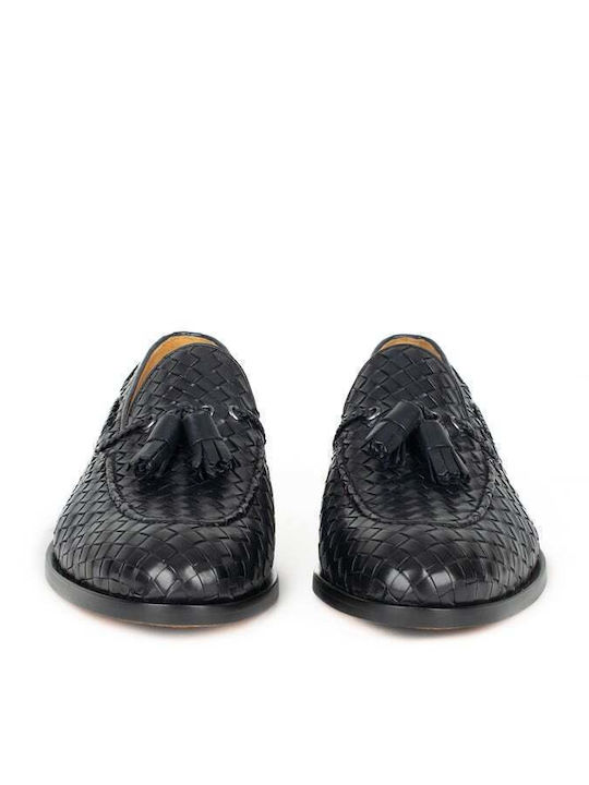 Δερμάτινα Ανδρικά Loafers σε Μαύρο Χρώμα