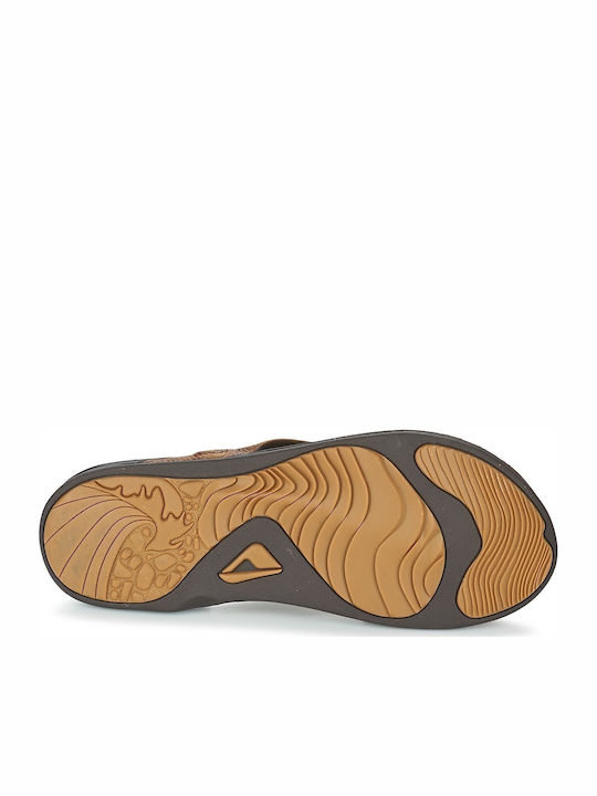 Leder Herrensandalen in Braun Farbe
