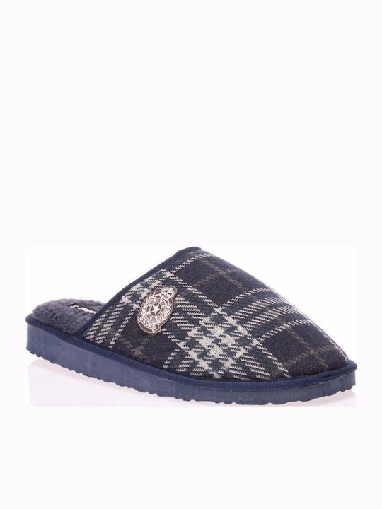 Men's Printed Slippers Blue