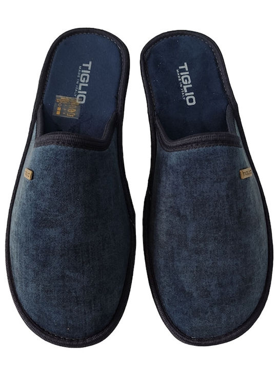 Herren Hausschuhe Blau