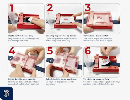 Rosso Gehärtetes Glas für das Apple Watch 10 42 mm 2Stück