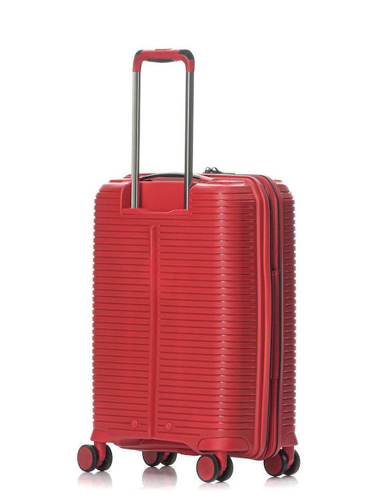 Verage Rome Reisekoffer Kabine Hart Rot mit 4 Rädern Höhe 55cm