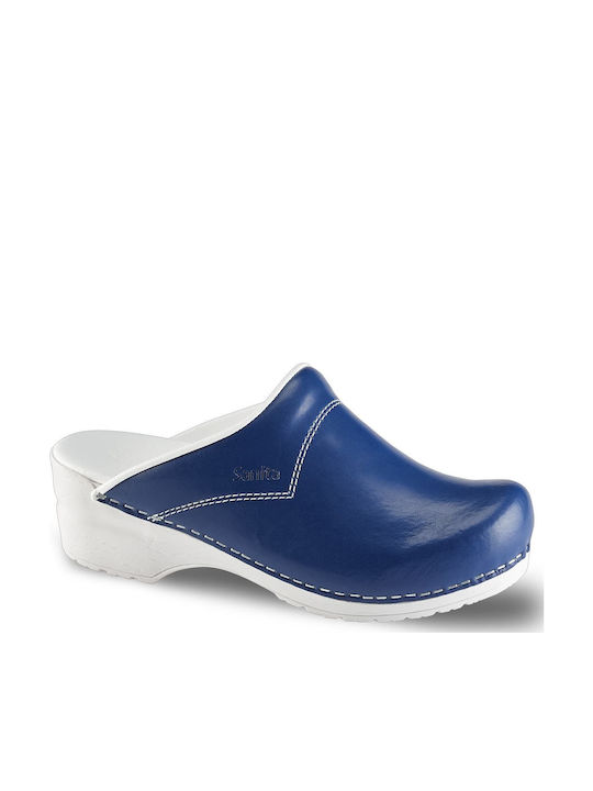 Sanita Δερμάτινα Ανατομικά Σαμπό Μπλε