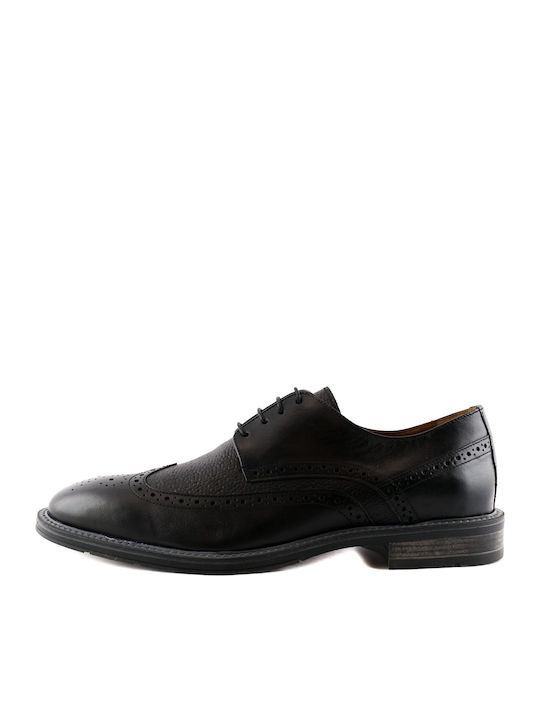Leder Herren Oxfords Schwarz