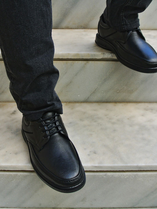 Αntonello Leder Herren Freizeitschuhe Anatomisch Schwarz