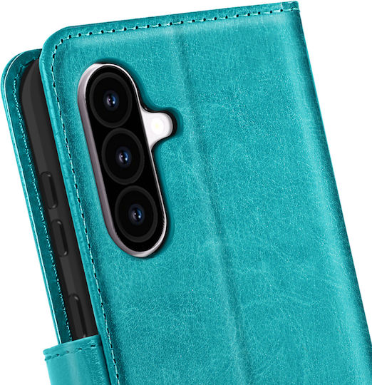 Mayaxess Case Samsung Galaxy A56 Wallet Hand Strap Turquoise