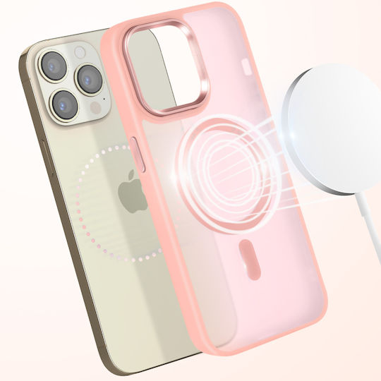 Avizar Magsafe Case for iPhone 13 Pro Max Matte Back Cover Frosted Pink