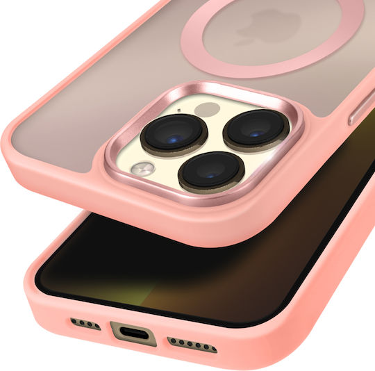Avizar Magsafe Case for iPhone 13 Pro Max Matte Back Cover Frosted Pink