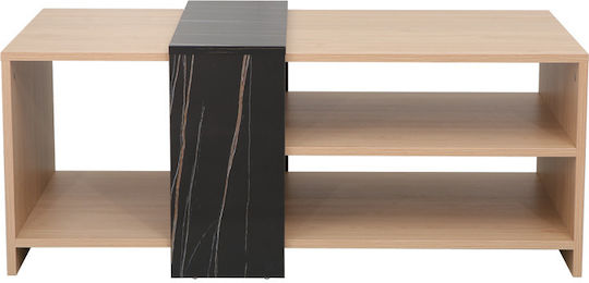Rectangular Central Coffee Table Cozeto from Solid Wood Natural L100xW53xH41.5cm