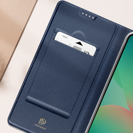 Dux Ducis Handyhülle Samsung Galaxy A26 Satin-Effekt Kartenhalter Videohalter Dunkelblau