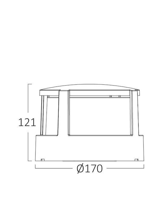 Braytron Επιτοίχιο Εξωτερικό Φωτιστικό LED IP65 με Ρυθμιζόμενο Λευκό Φως