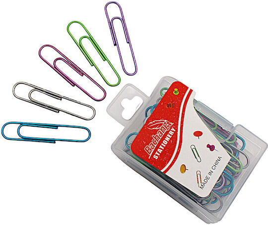 Metal Colored Paper Clips No.5 50mm 50 Pieces