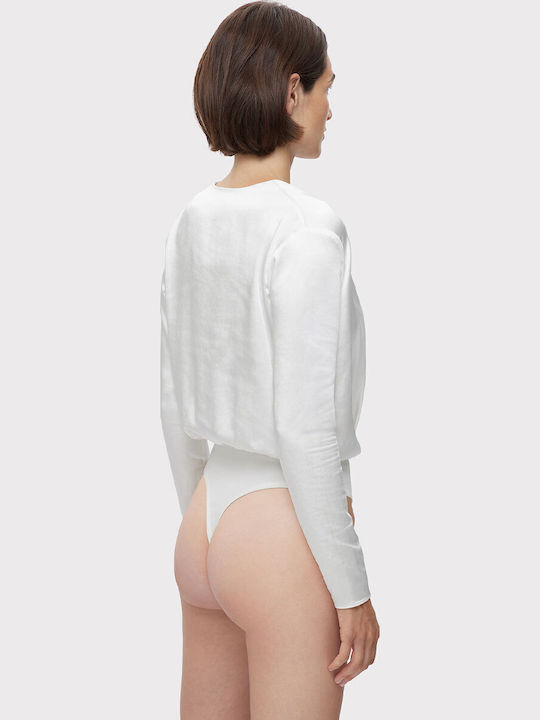 Body Satin Wrap Effect Herve Leger