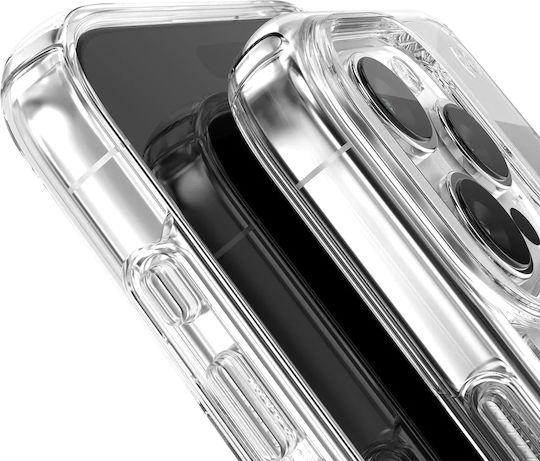 Husă Speck Magsafe iPhone 15 Pro Presidio Perfect Clear Clicklock Argintie