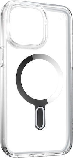 Husă Speck Magsafe iPhone 15 Pro Presidio Perfect Clear Clicklock Argintie
