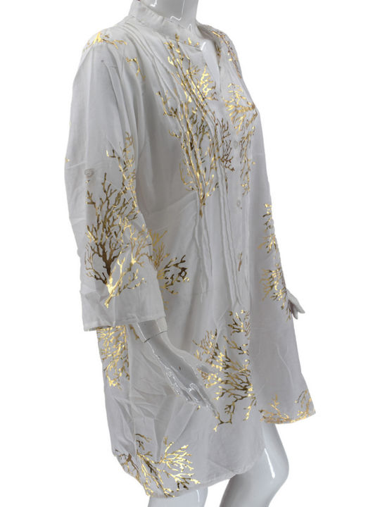 Ferrari Group Women's Maxi Caftan Beachwear Gold