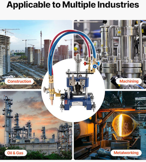 Vevor Cg2-11y Manual Gas Pipe Cutting Machine Thickness 0 2"-2" Portable Pipe 0°-45°