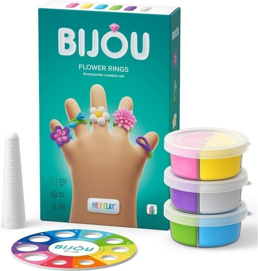 Hey Clay Flower Rings Πηλός Σετ Πολύχρωμος