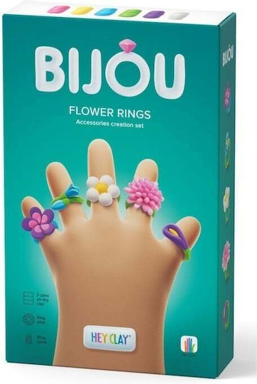Hey Clay Flower Rings Πηλός Σετ Πολύχρωμος