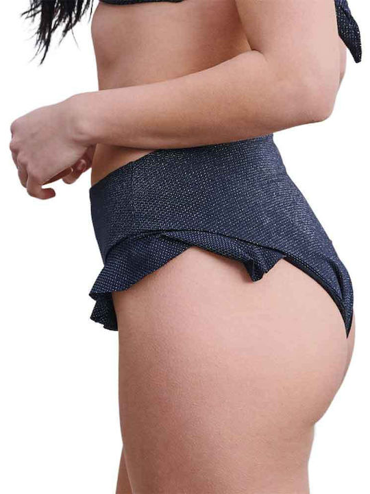 Bikini Slip Hohe Taille Black