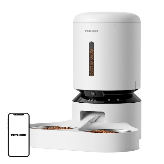 Petlibro Granary Automatischer Futternapf für Hund & Katze 2x 5lt 19cm in Weißer Farbe mit WLAN