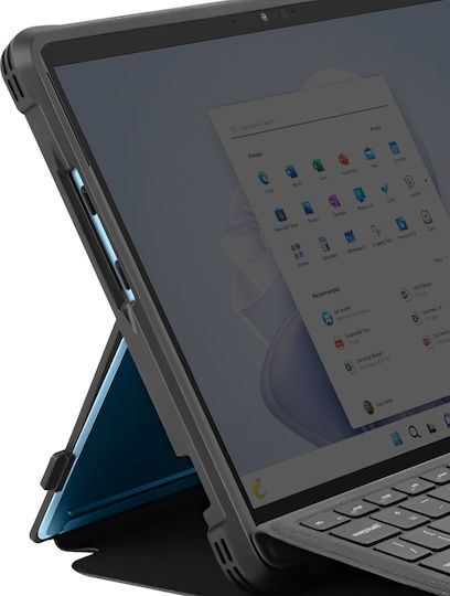 Husă Avizar Microsoft Surface Pro 11 9 Rezistentă la Șocuri cu Funcție de Suport Neagră