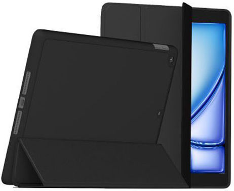 Mw Case Ipad Air 13” M2 Folio Slimskin Series Apple Pencil Holder Black