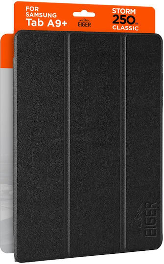 Eiger Hülle Galaxy Tab A9 Plus Klappdeckel Verstärkte Magnetischer Verschluss Funktion Schwarz