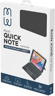 Mw Husă iPad Air 11” M2 Folio Quick Note Bluetooth 3.0 Tastatură Azerty Neagră