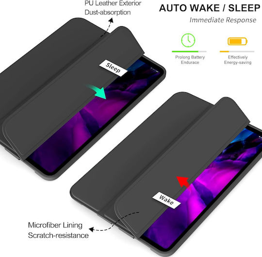 Husă Ultra Slim Pentru Xiaomi Redmi Pad 2 11.0" 2025 Silicon TPU Smart Cover Neagră