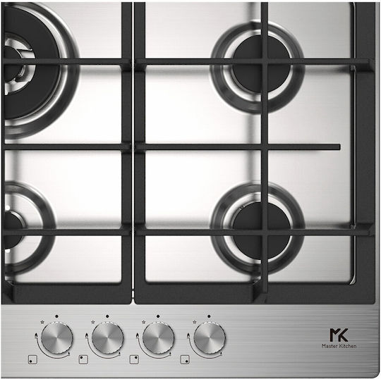 Master Kitchen Plită pe Gaz Autonom 60x51εκ. Argintiu
