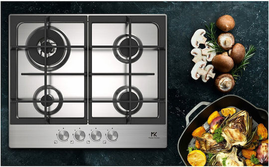 Master Kitchen Plită pe Gaz Autonom 60x51εκ. Argintiu