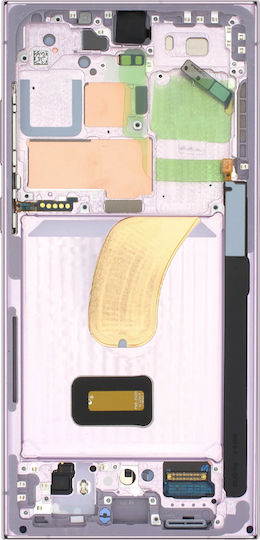 Clappio Екран + Рамка Galaxy S23 Ultra Сензорно Стъкло OLED Дисплей Лилав