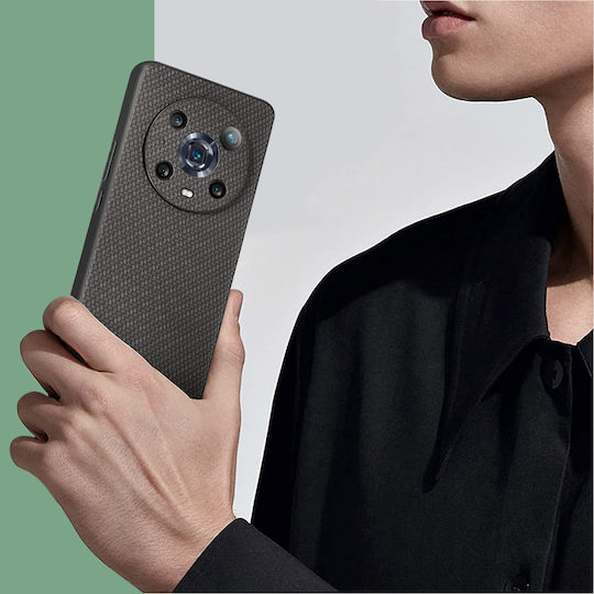 Protective Case Honor Magic4 Pro Hard Back Soft Contour Carbon Effect Black