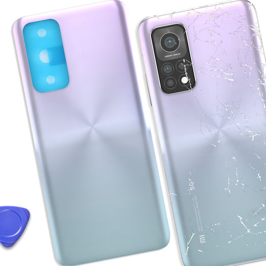 Clappio Ersatzabdeckung Rückglas Xiaomi Mi 10T Pro Lavendelgrau