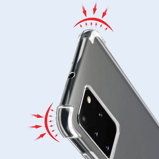Schützende Handyhülle Galaxy S20+ Flexibel Stoßfest Verstärkte Ecken Transparent