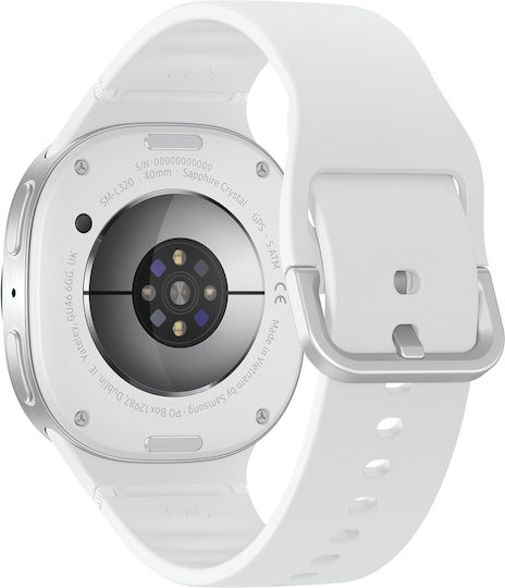 Samsung Galaxy Watch8 Aluminum 40mm Waterproof with Heart Rate Monitor (Silver - S/M)