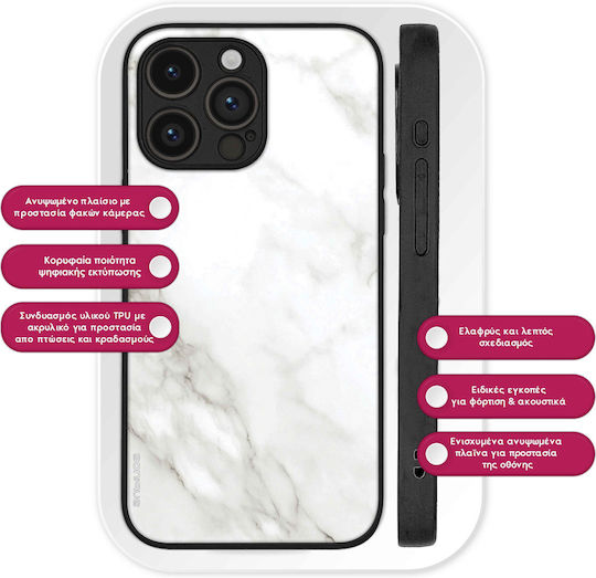 Калъф Sonique Marble Series Motorola Edge 50 Neo 5g Бял