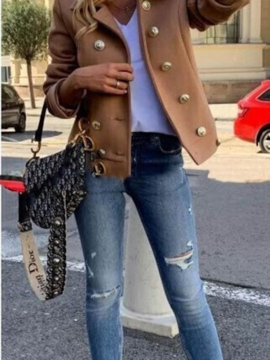 Woman's Fashion Женски Сако Кафяв