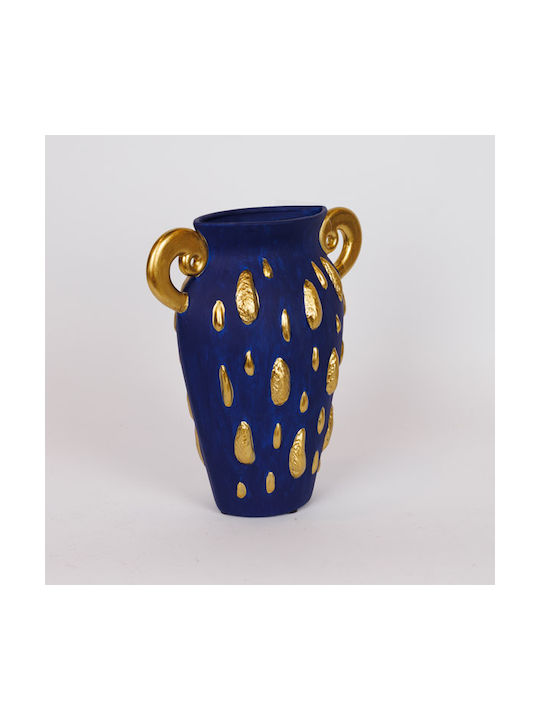 Decorative Vase Blue 27.3x9.8x29cm