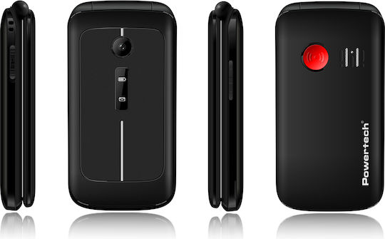 Powertech Sentry Dual SIM Κινητό με Μεγάλα Κουμπιά Μαύρο