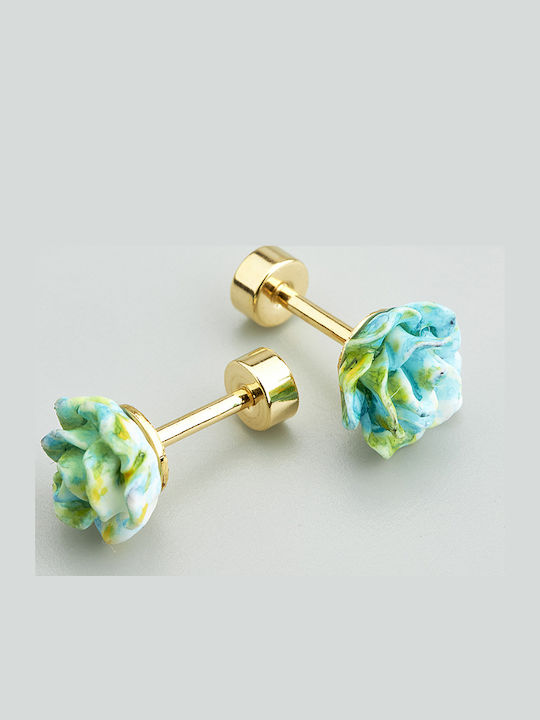 Hipoalergenic Placat cu aur Cercei pentru copii Studs