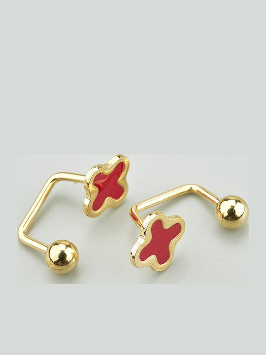 Hypoallergenic Gold Plated Kids Earrings Studs from Steel