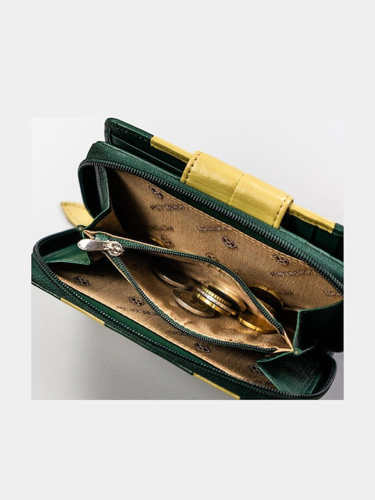 Large Leather Women's Wallet with RFID Green