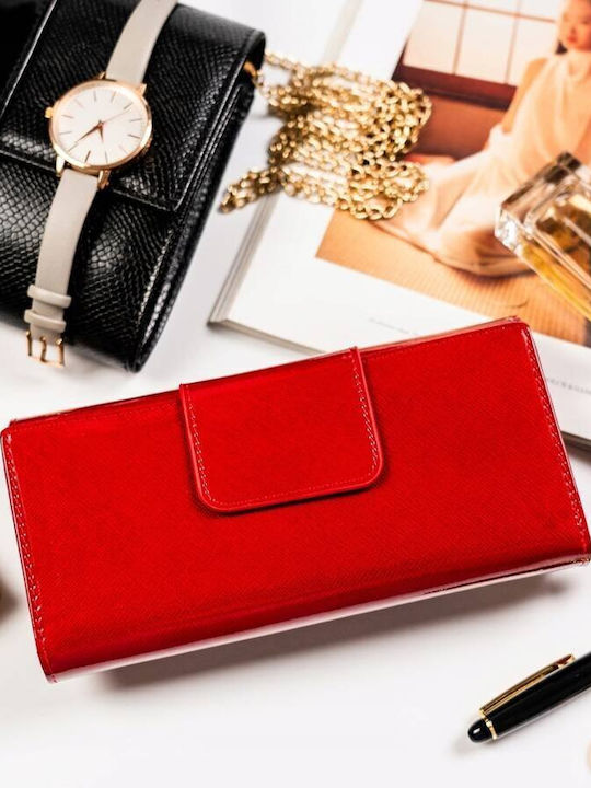 Leather Women's Wallet with RFID Red