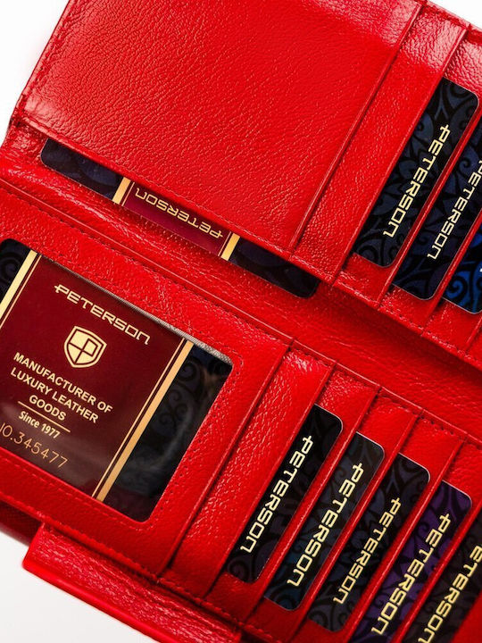 Leather Women's Wallet with RFID Red