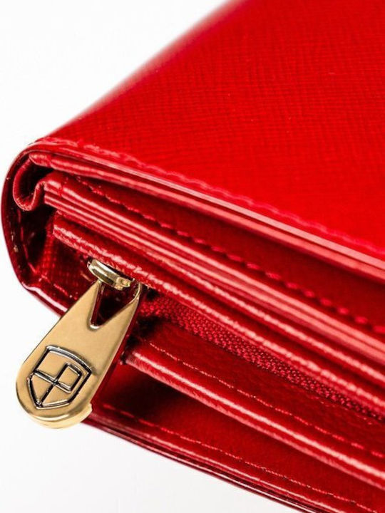 Leather Women's Wallet with RFID Red