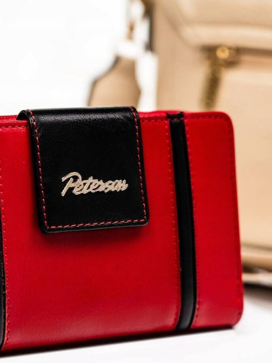 Large Leather Women's Wallet with RFID Red